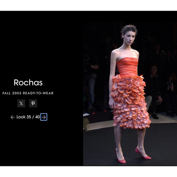 Masterpiece! Fall 2003 RTW ROCHAS Petal Skirt worn by Caitriona Balfe - Look 35